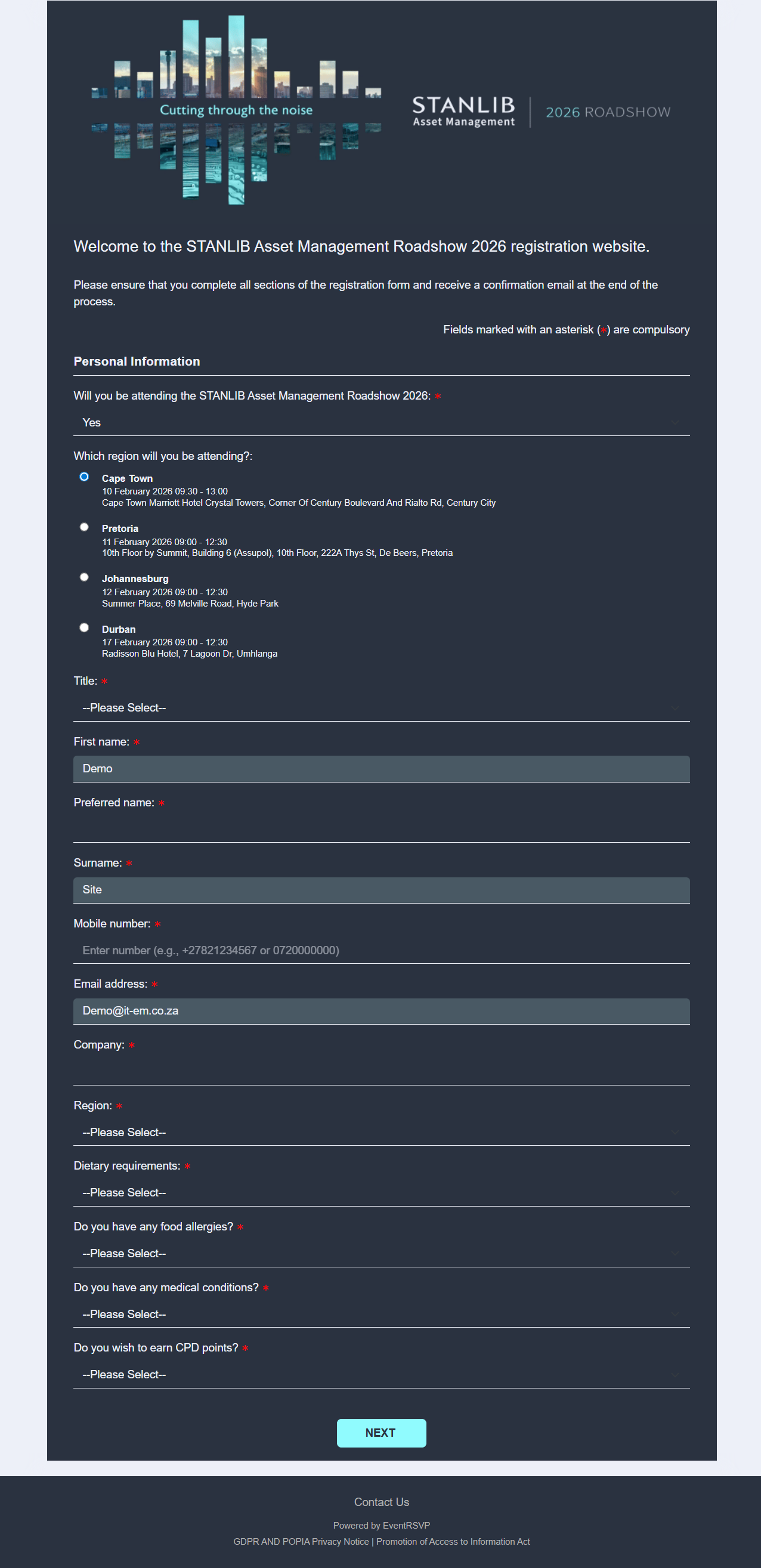 STANLIB Registration